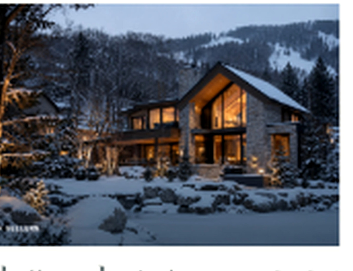 Distinctive winter chalet, concept architectural photography
